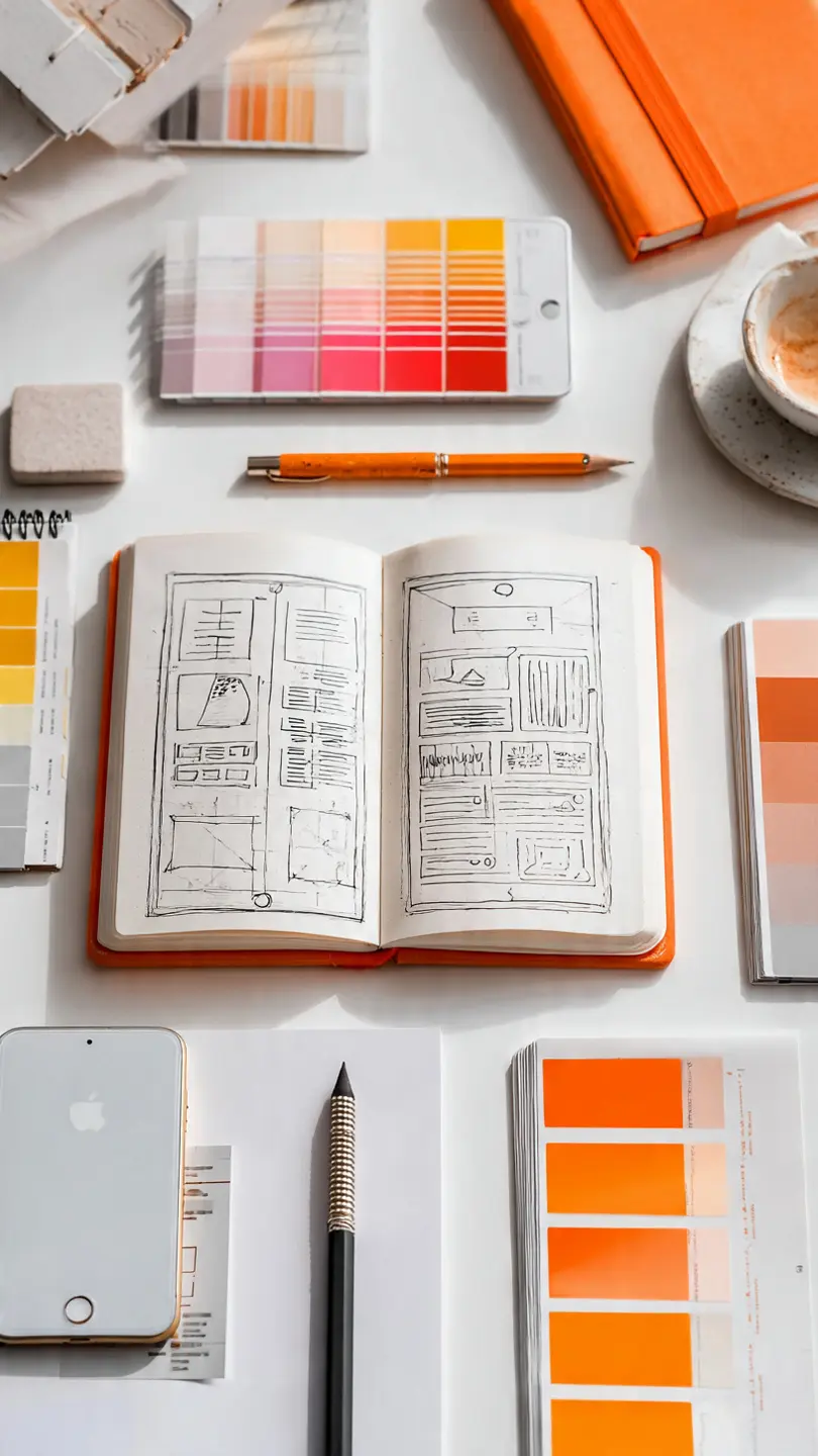 Mesa de trabajo creativa