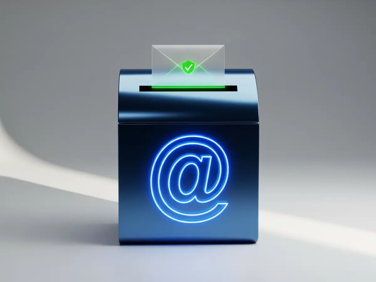 Ilustración de un buzón de correo digital y profesional